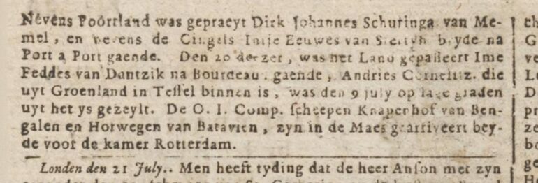 1741 07 25 Amsterdamse Courant
