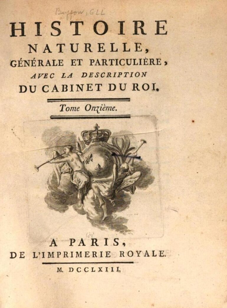 1764 Buffon Histoire Naturelle 11 vol 001 1763