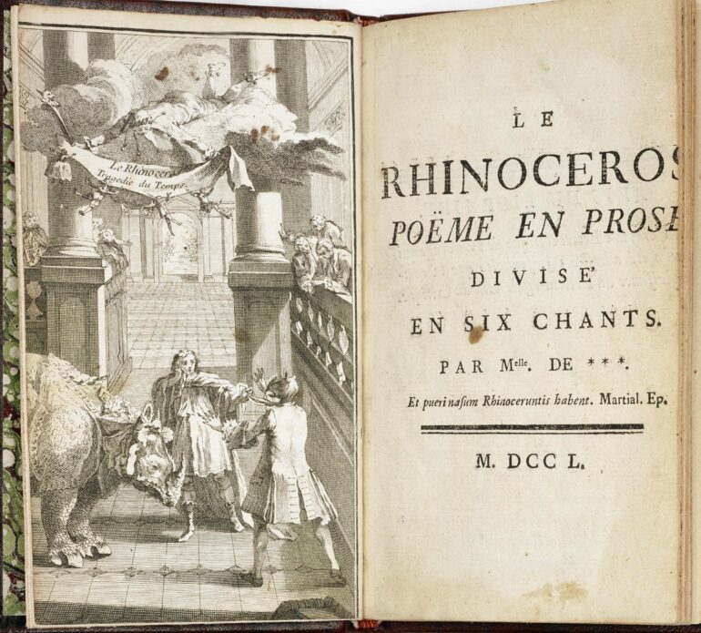 Gravures Rhinocéros collection Jim Monson N°137 De Sévigné 1750 ref R248B