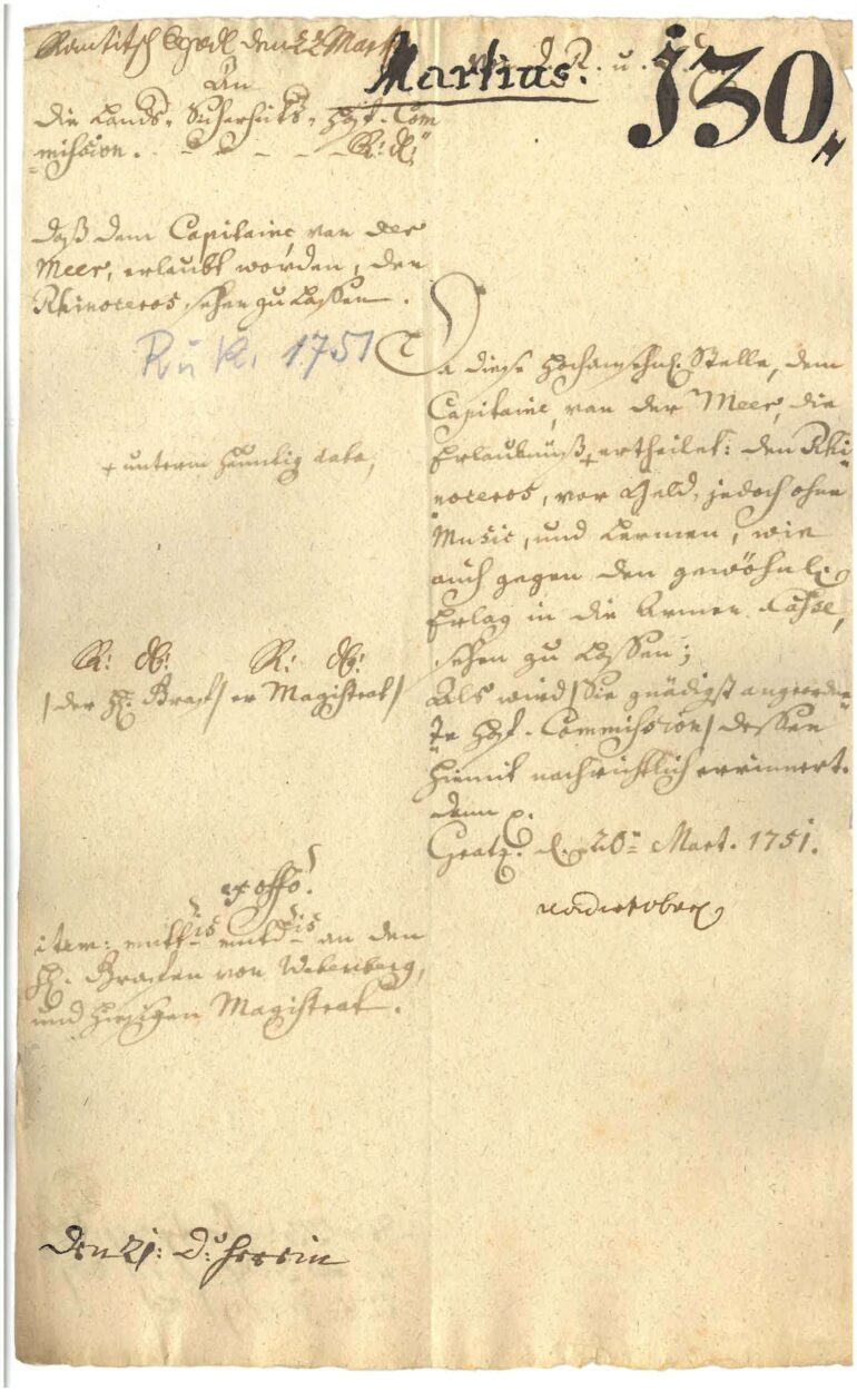 1751 Graz Steiermark Landesarchiv StLA RuK 1751 III 130 AA