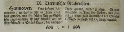 1754 Hanoverscher Anzeiger