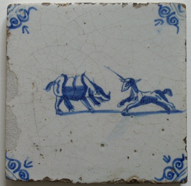 17th c. Delf tile