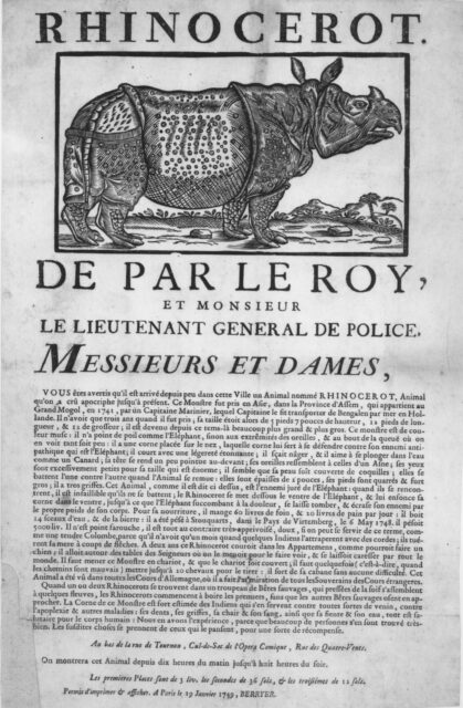 French handbill for Clara