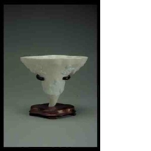 ‘Rhinoceros horn’ cup with chess players