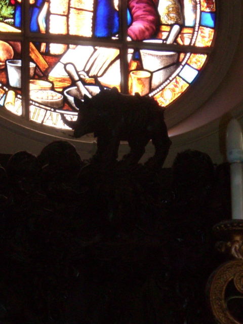 detail in woodwork in the Great Hall