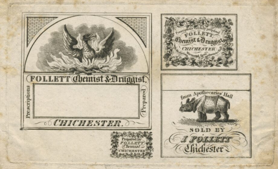 London pharmacist’s prescription receipt