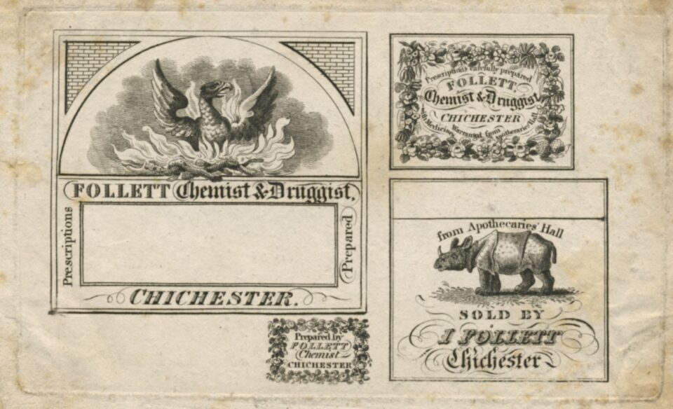 London pharmacist’s prescription receipt