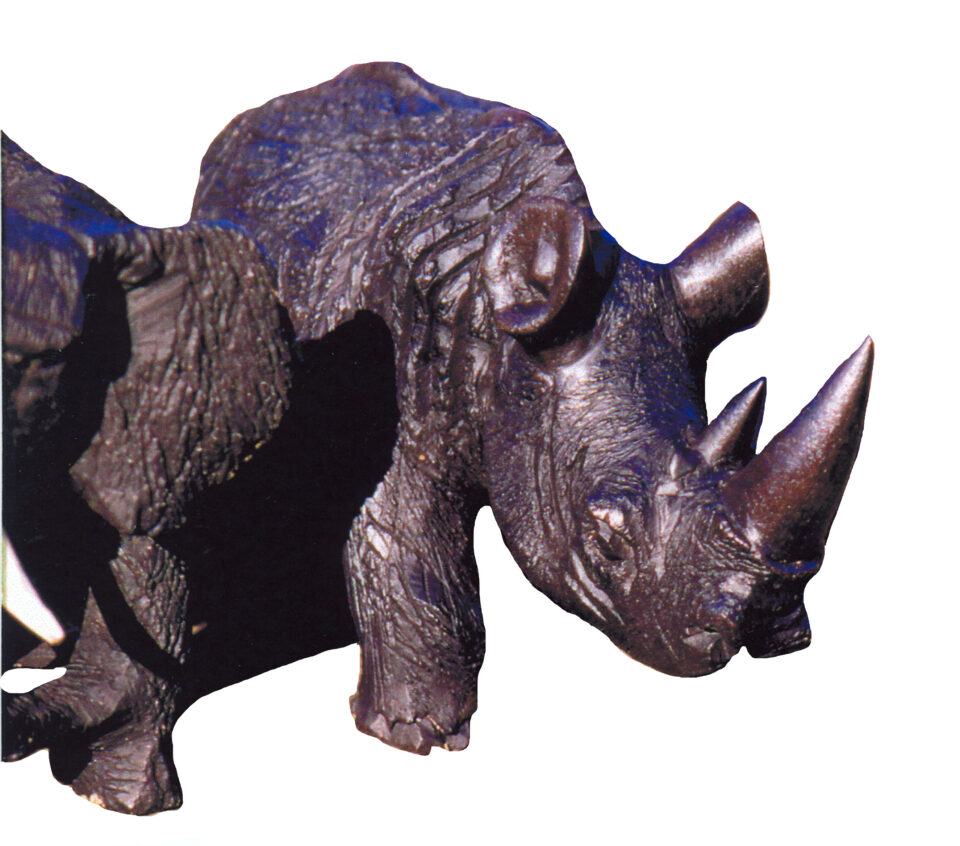 Swaziland wooden rhino