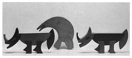 Fortunato Depero rhinoceroses and bear