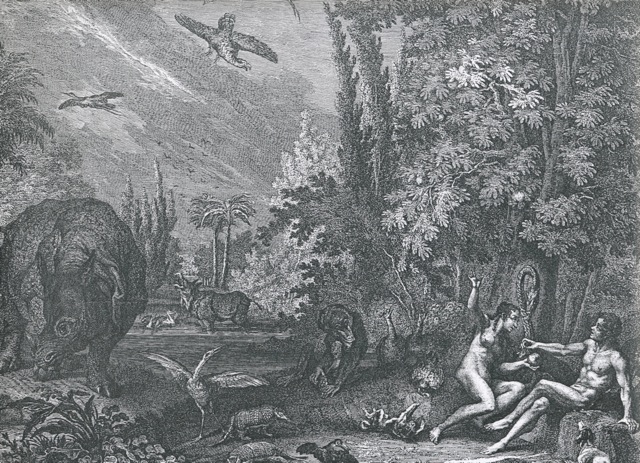 detail from Ridinger's Paradise print