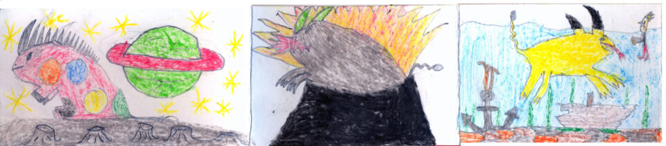 Three fantastic rhinoceroses