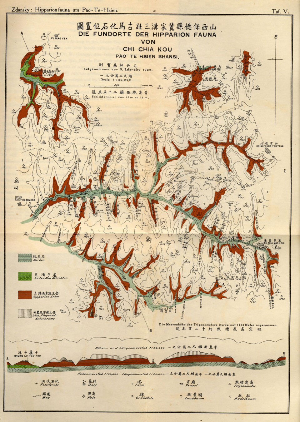 Die Fundorte der Hipparion-Fauna um Pao-Te-Hsien in NW-Shansi