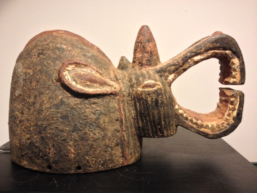 African rhinoceros mask