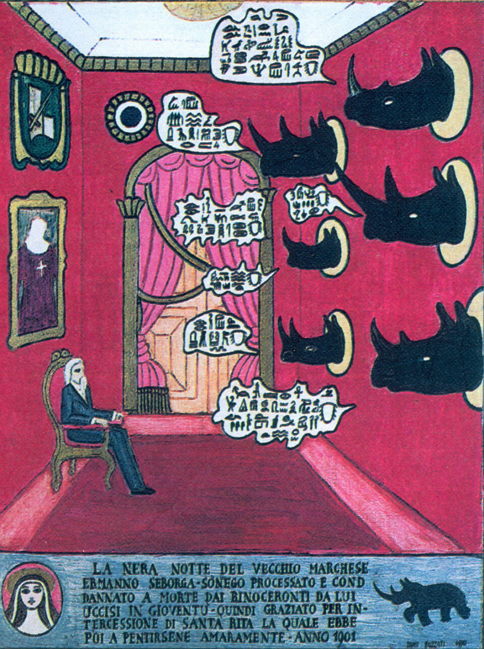 The marquis Ermanno Seborga-Sonego and the rhinoceroses