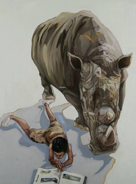 A reading Ceratotherium simum