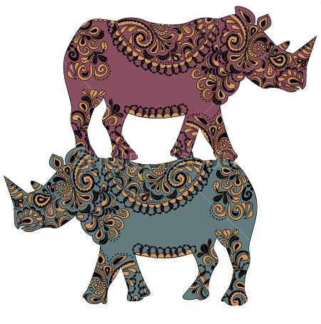 A unique pair of rhino
