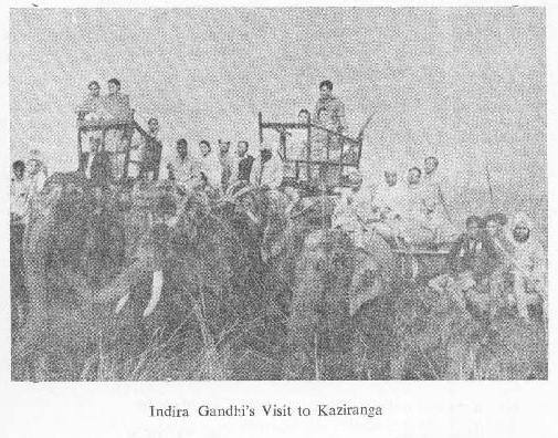 Indira Ganghi in Kaziranga