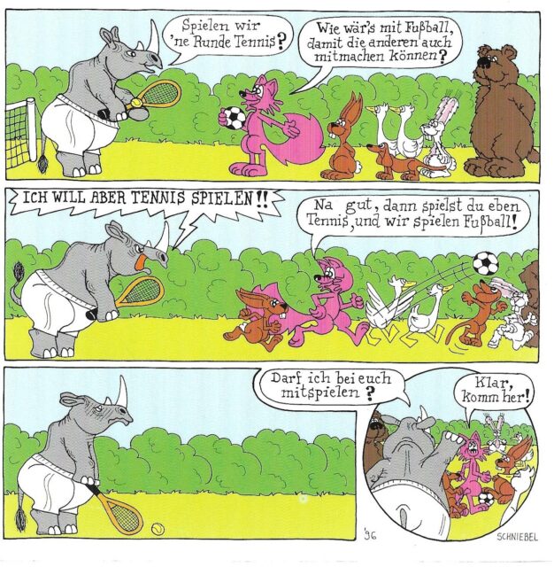 German rhino cartoon