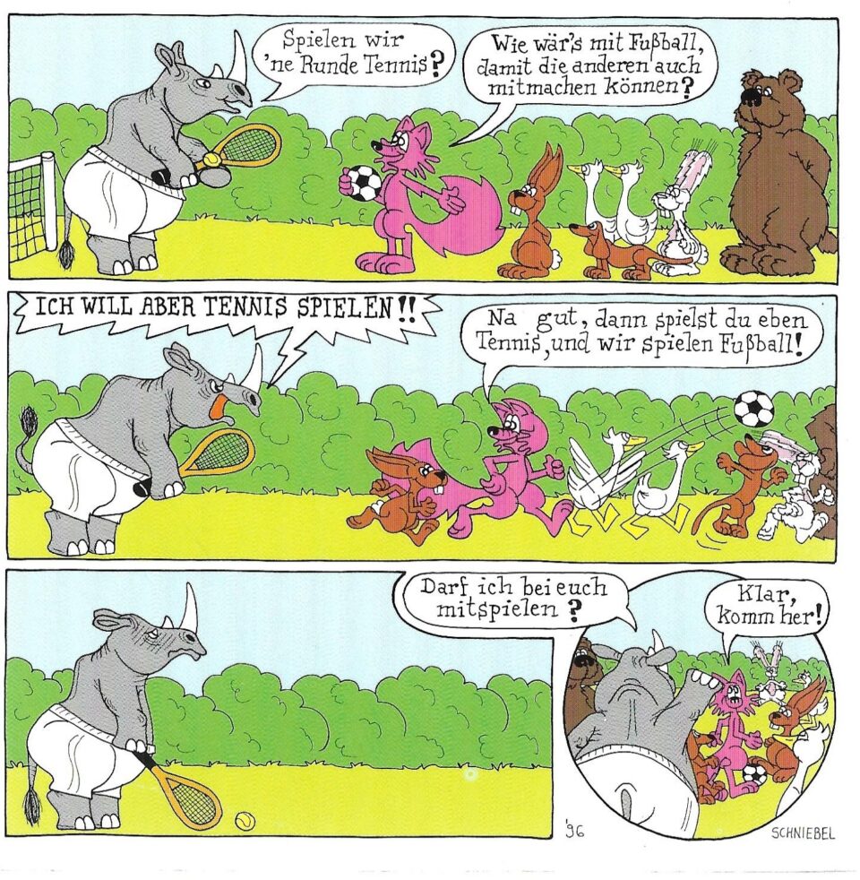 German rhino cartoon