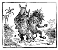 Lion and rhinoceros 04