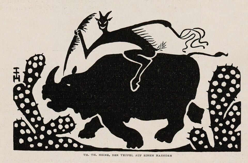 Heine Devil on rhinoceros