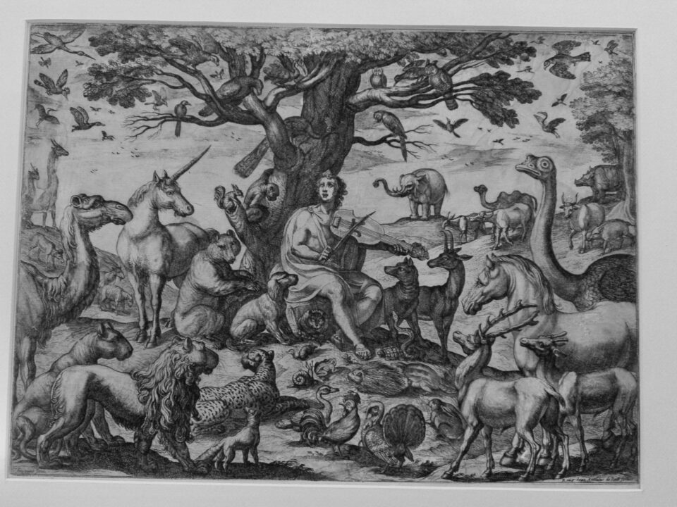 Orpheus enchanting the animals