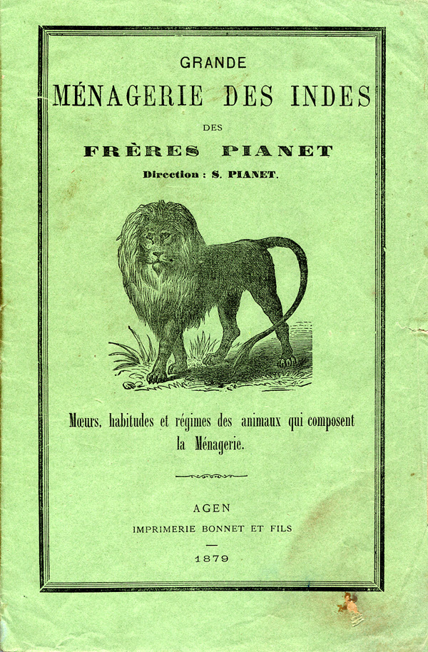 Pianet Menagerie 1879