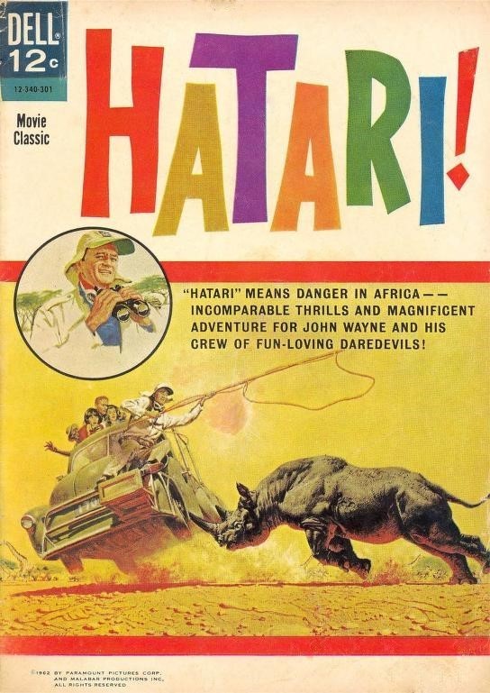 Black rhinoceros lassoed in Tanganyika