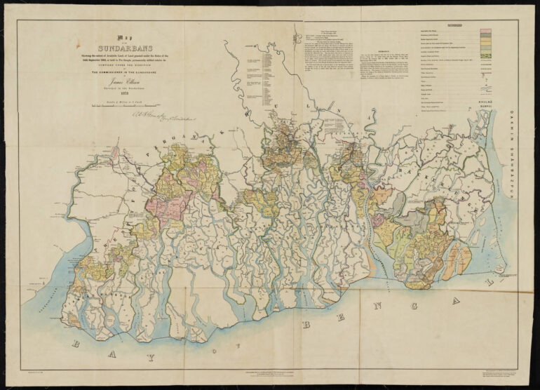 Rhino noted on map of Sundarbans