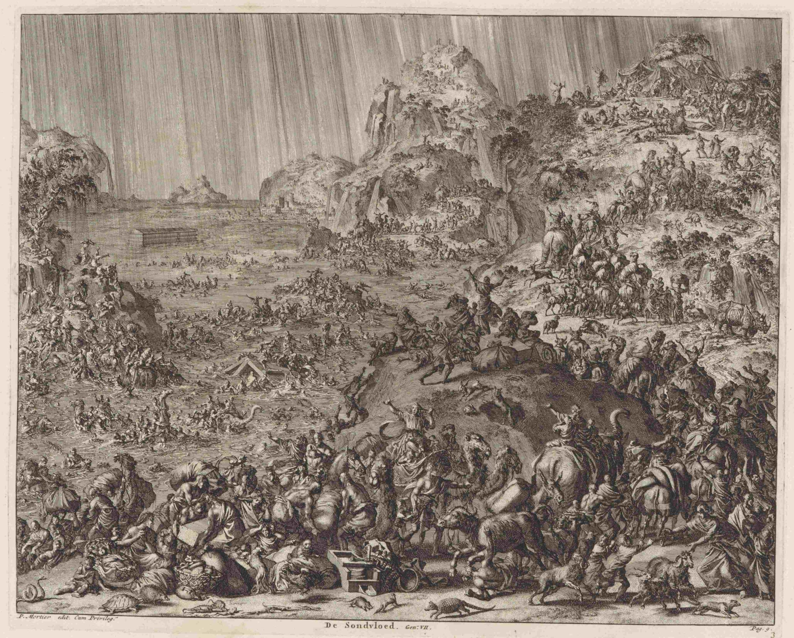 Rhino in the Deluge – Luyken 1708