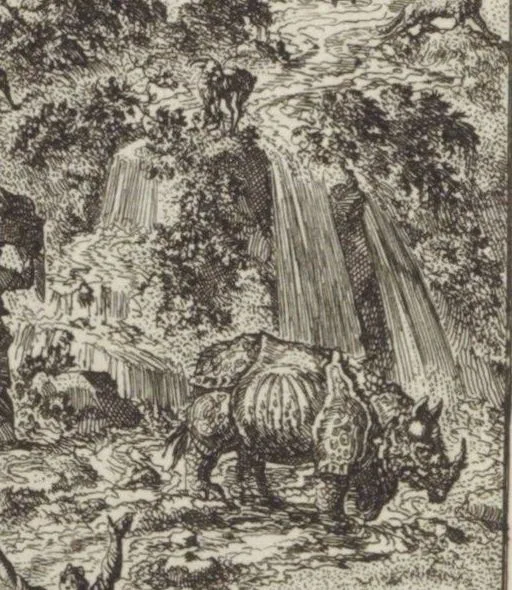 Rhino in the Deluge – Luyken 1708