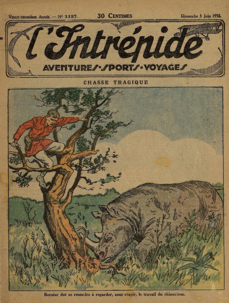 Chad rhino attacking administrator