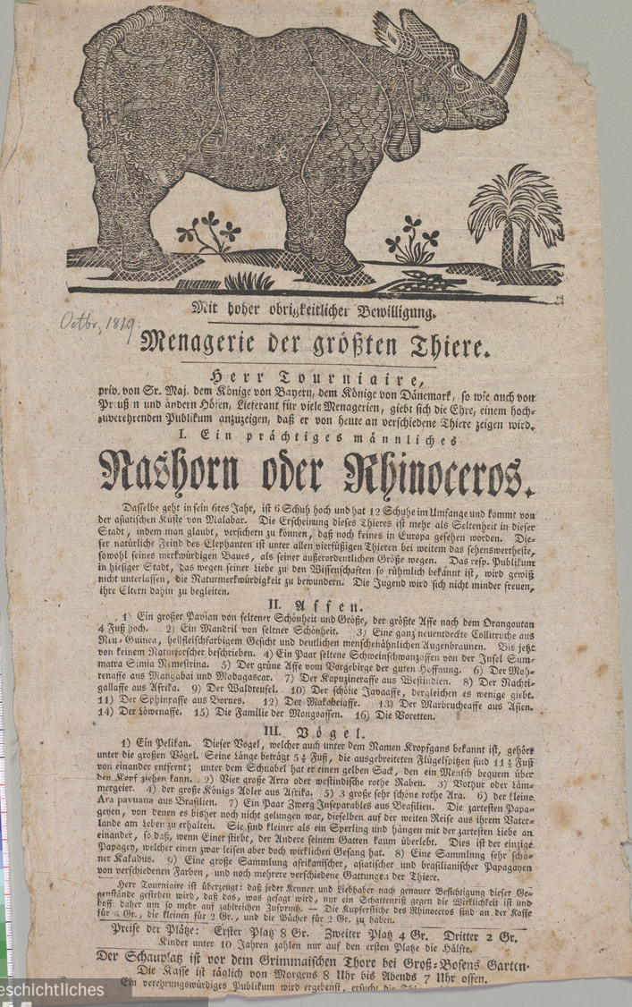 Tourniaire in Leipzig 1819