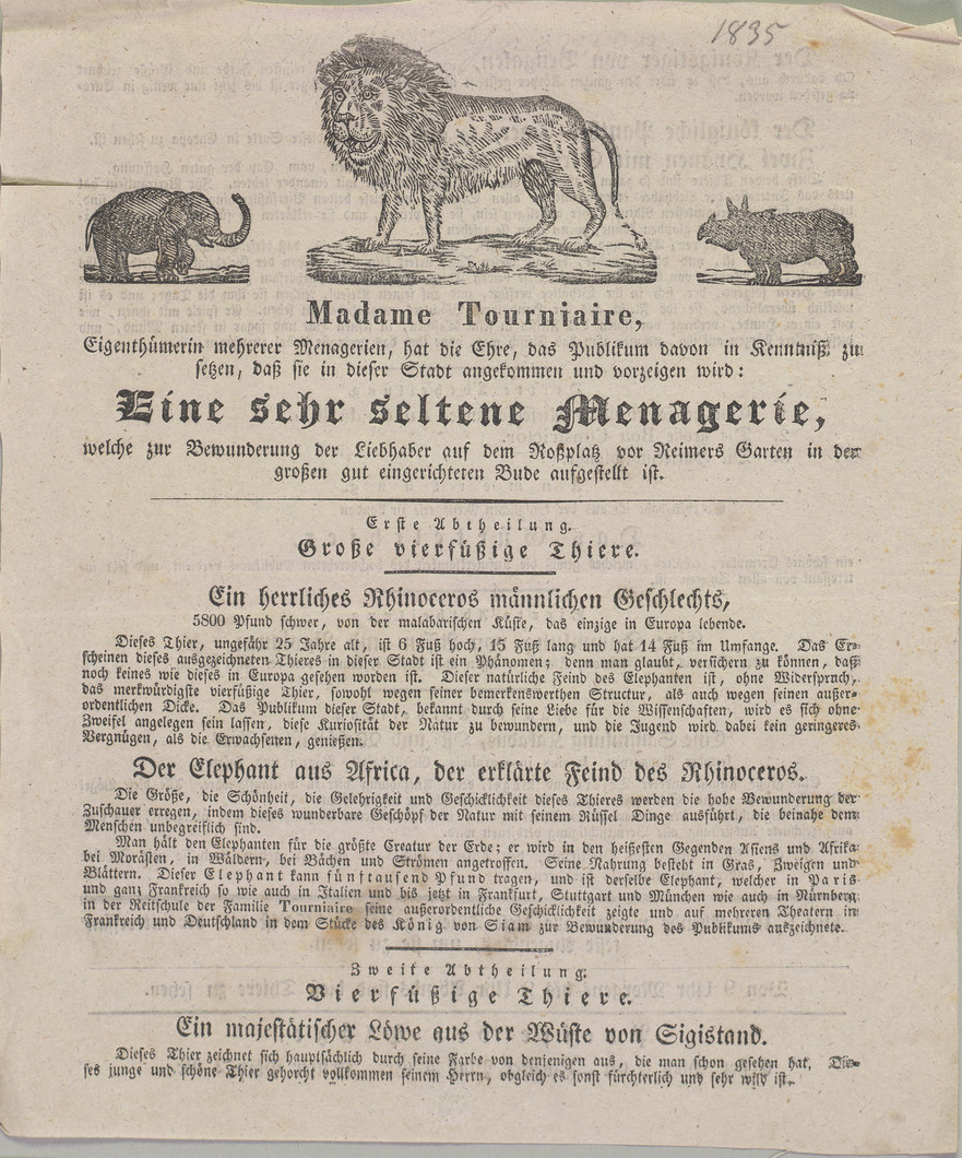 Tourniaire in Leipzig in 1835