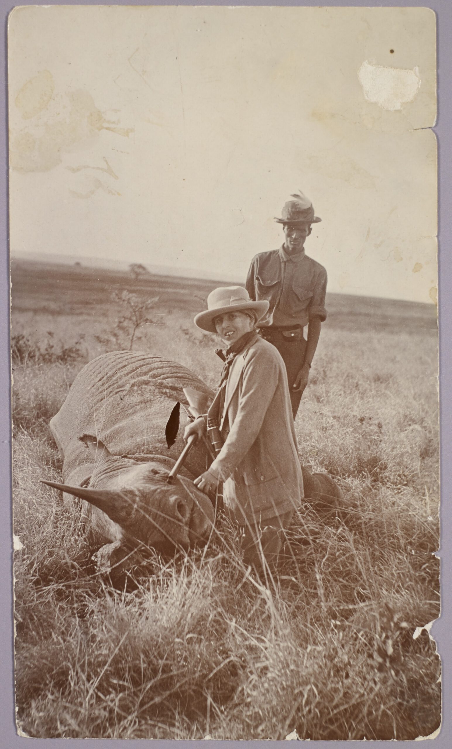 Black rhino and Karen Blixen