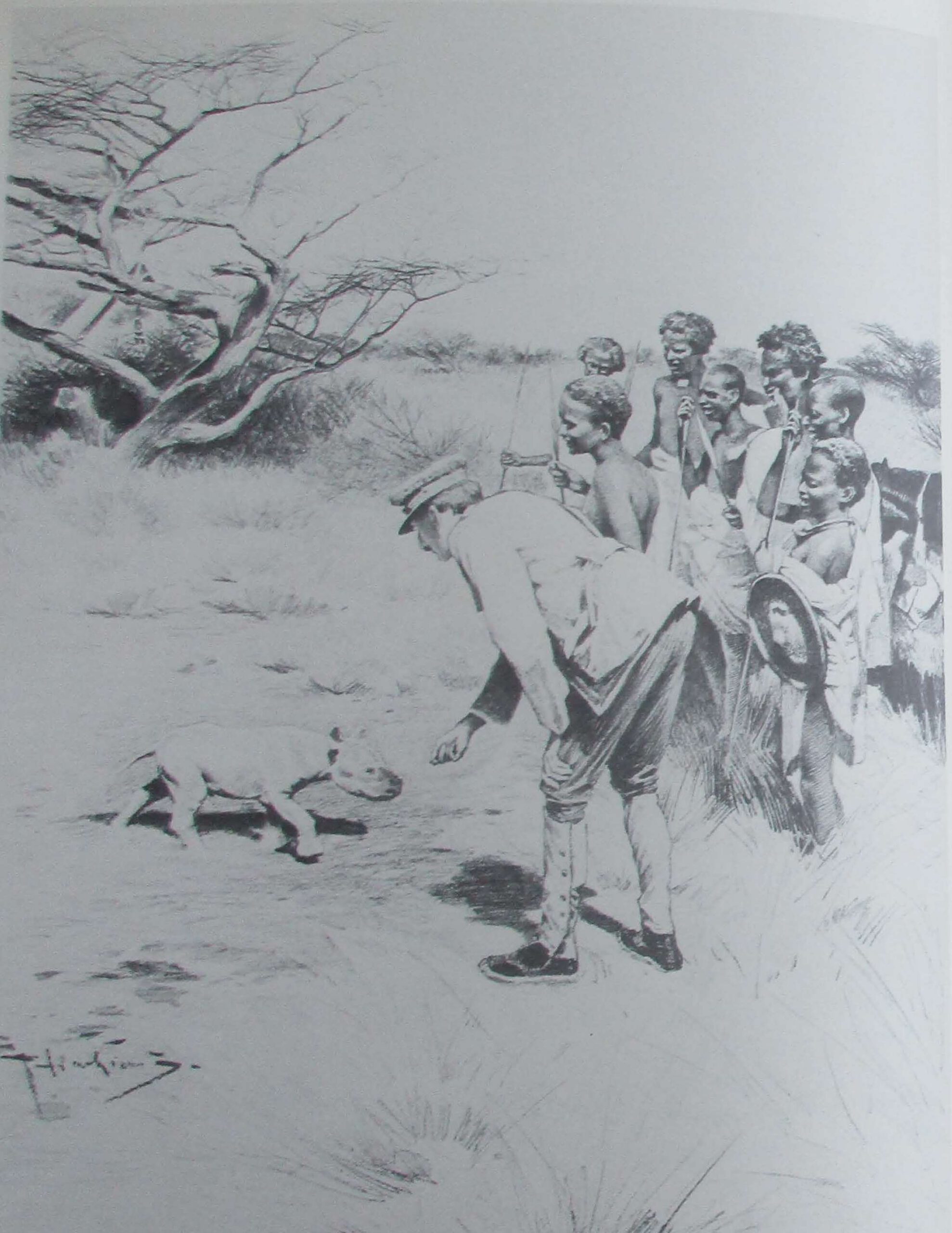 Potocki with baby rhino