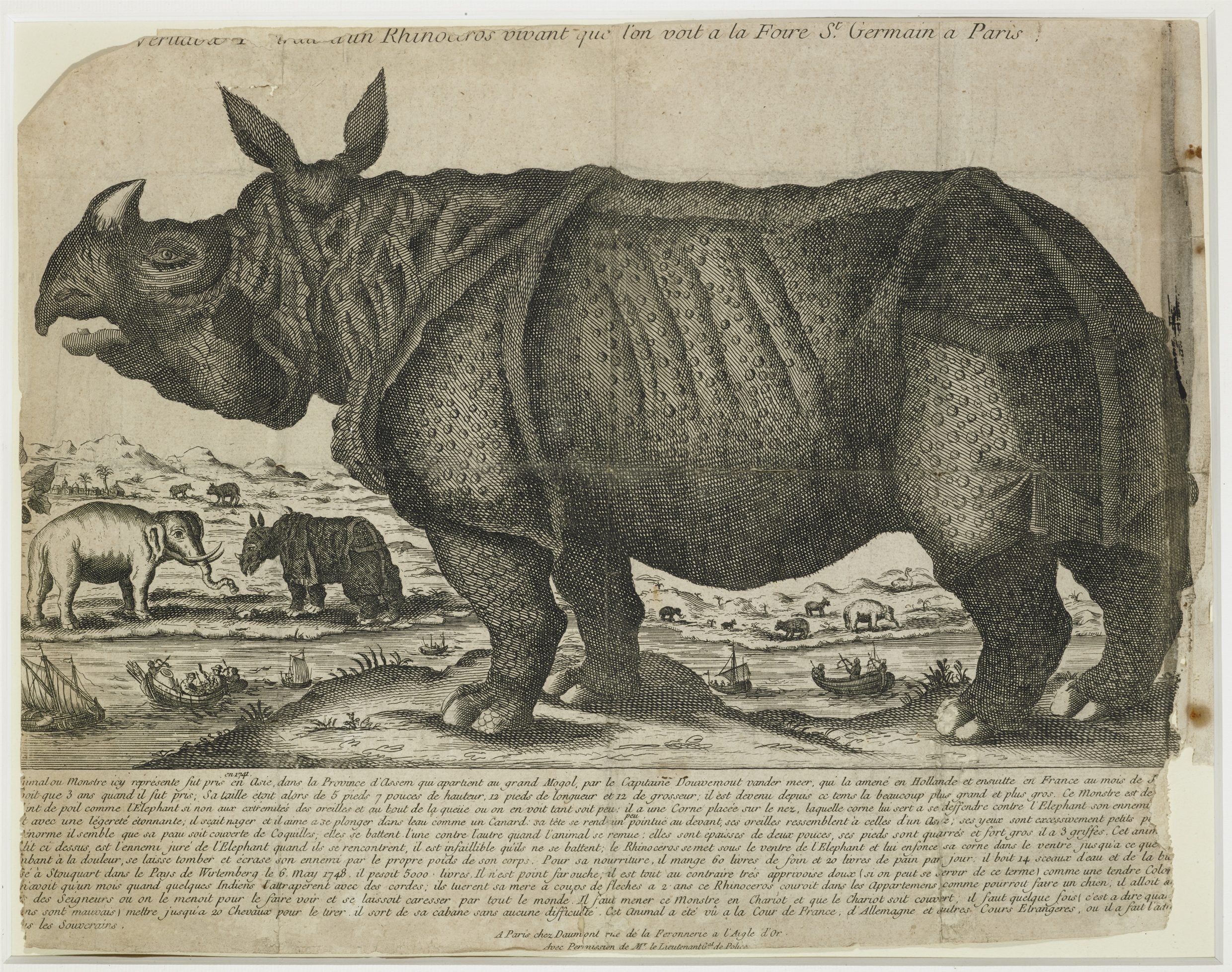 Broadsheet Paris 1749