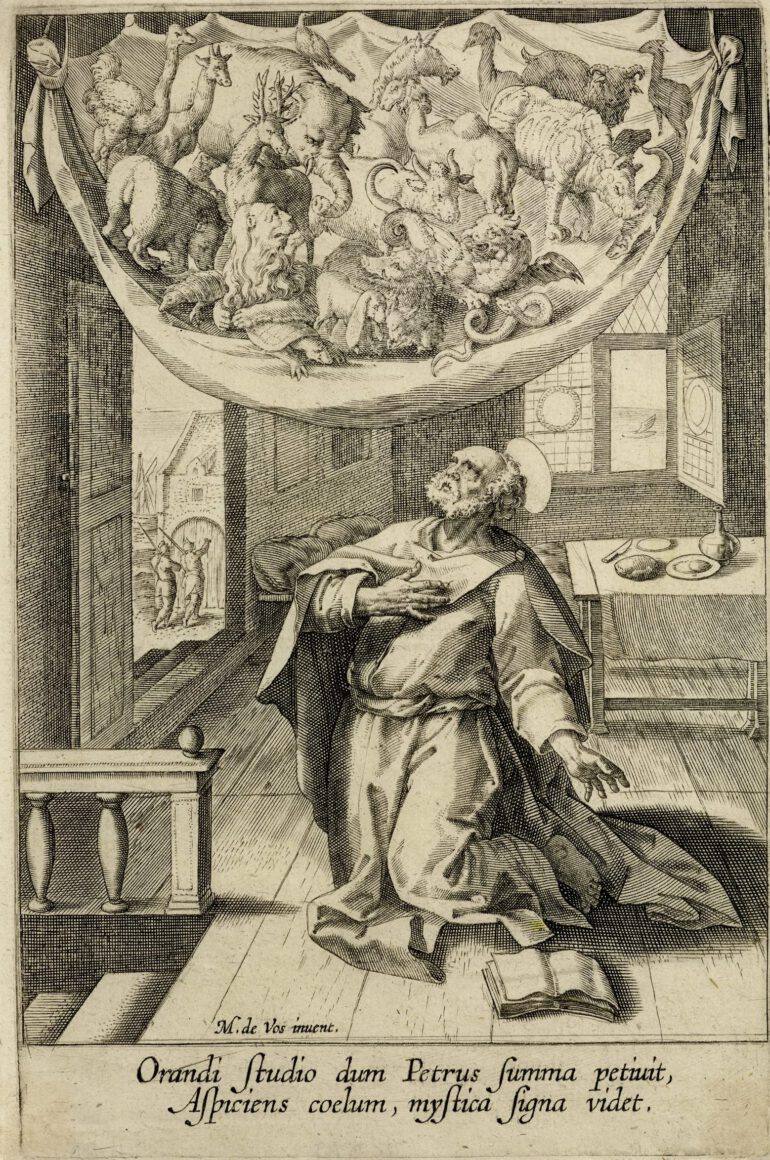 Peter’s vision of unclean beasts 1590
