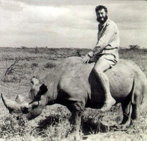 Hallet riding black rhino