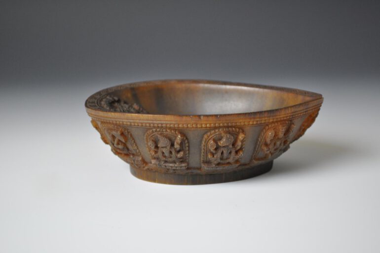 Rhino horn libation cup