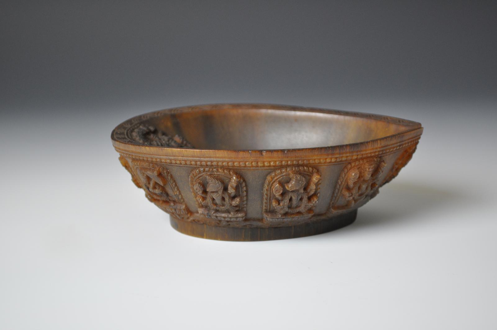 Rhino horn libation cup