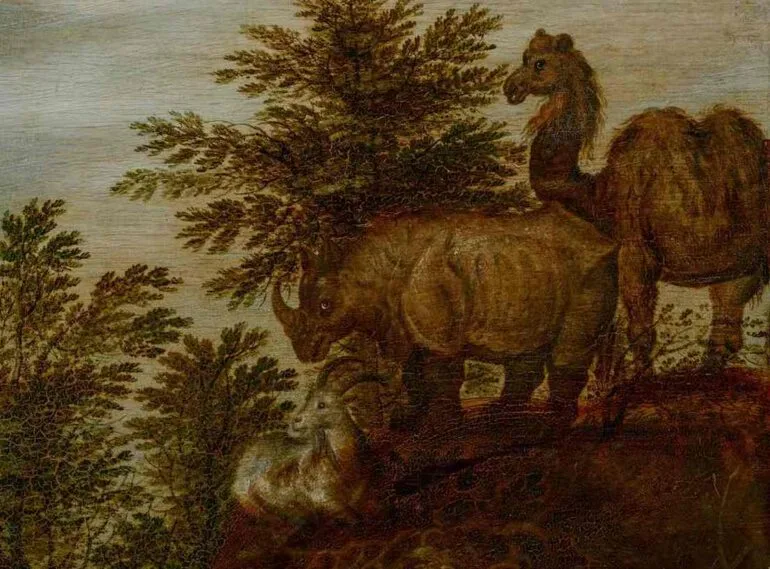 Savery 1627 Rhino and camel