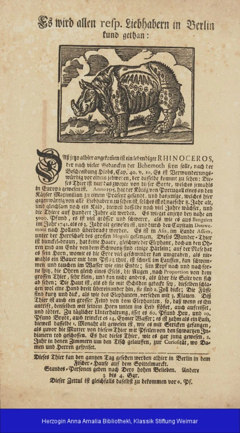 Clara in Berlin in 1746
