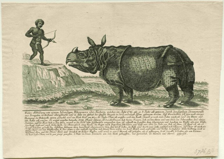 Small broadsheet with moorish hunter