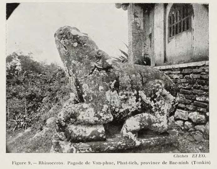 Tonkin rock sculpture of rhino