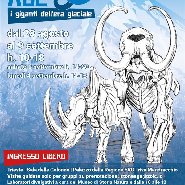 Coelodonta antiquitais at the 2023 Eis Age exhibition in Trieste