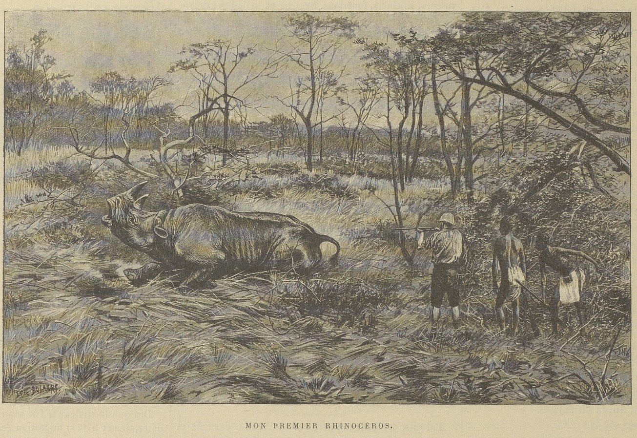 Chasse Illustree 1894 Foa first rhino