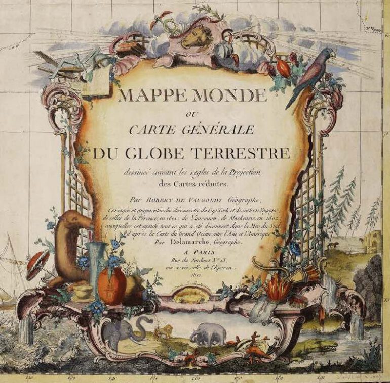 Vaugondy 1812 World Map