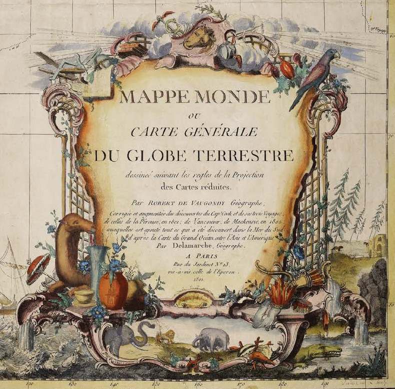 Vaugondy 1812 World Map