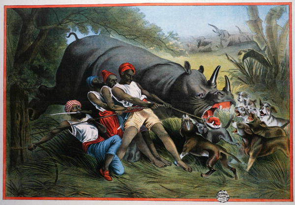 Rhino Hunt circus poster